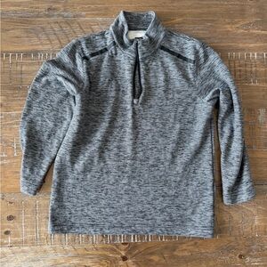Slazenger Boys Heathered Gray Zip-Up Golf Shirt Sporty